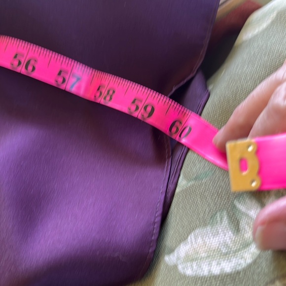 NWOT Jordan Maxi Evening Gown- Purple satin/rhinestone straps/ shawl Sz 6 - Picture 11 of 11